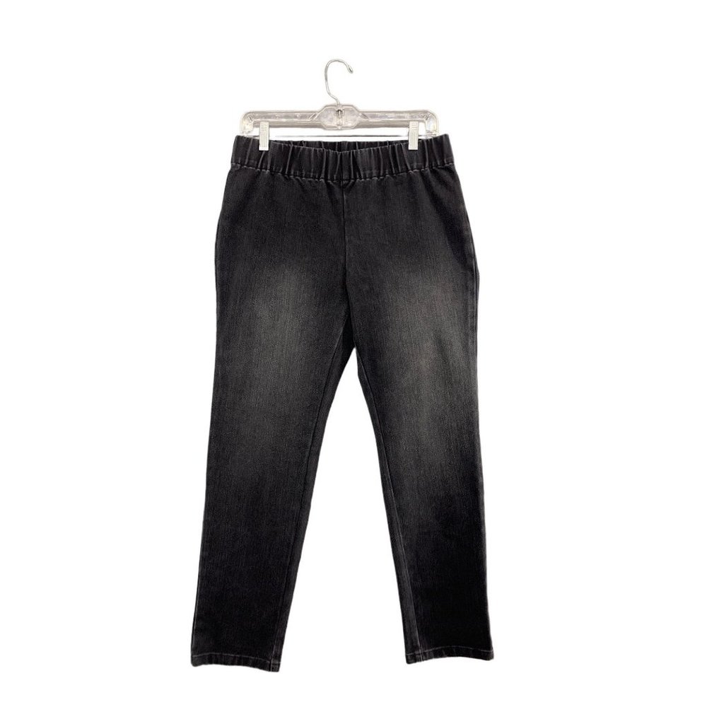 Soft Surroundings Black Mid Rise Elastic Waist Denim - Picture 1 of 9